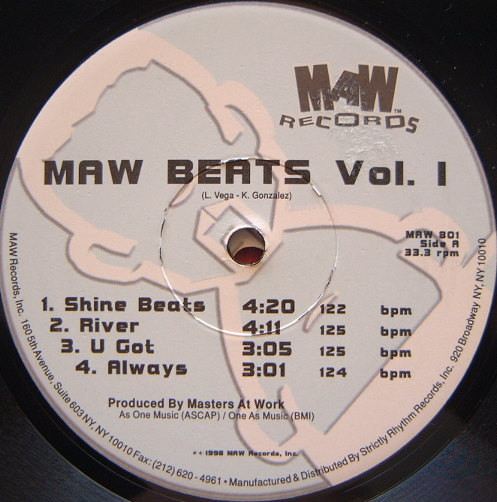 Masters At Work - Beats Vol. 1 & 2 | MAW Records (MAW 801) - 3