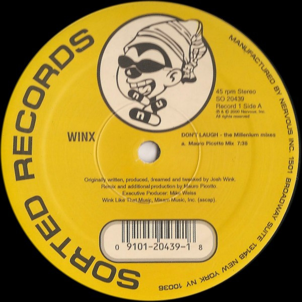 Josh Wink - Don't Laugh (The Millenium Mixes) | Sorted Records (SO 20439) - main