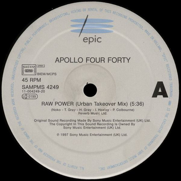 Apollo Four Forty - Raw Power | Epic (SAMPMS 4249)