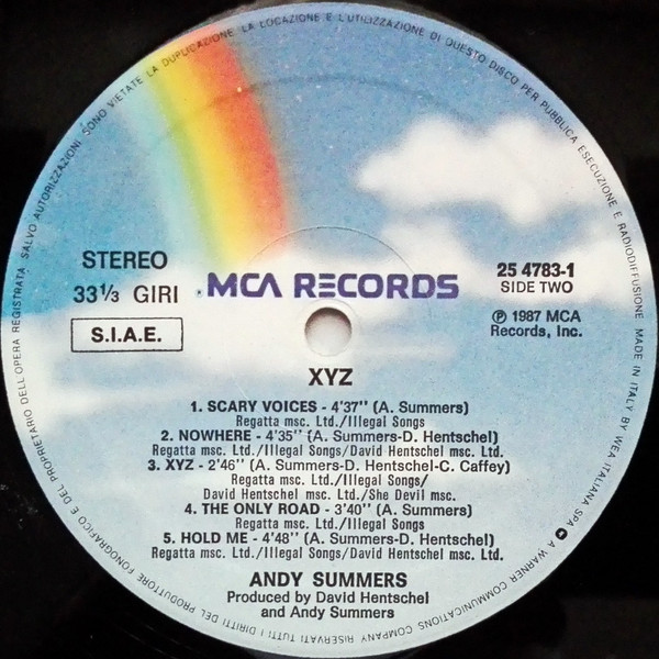 Andy Summers - XYZ | MCA Records (25 4783-1) - 4