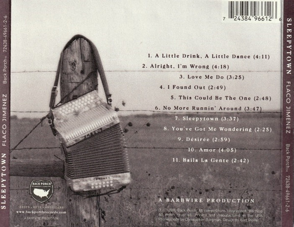 Flaco Jimenez - Sleepytown | Back Porch (72438496612) - 2 Flaco Jimenez - Sleepytown | Back Porch (72438496612) - 2