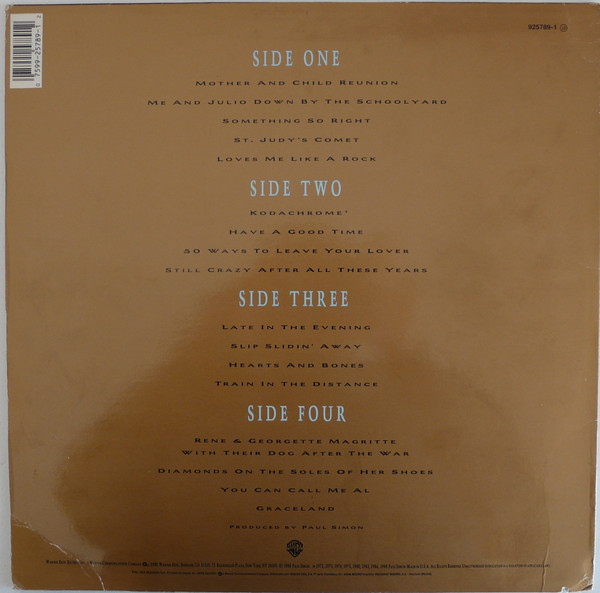 Paul Simon - Negotiations And Love Songs (1971-1986) | Warner Bros. Records (925789-1) - 2
