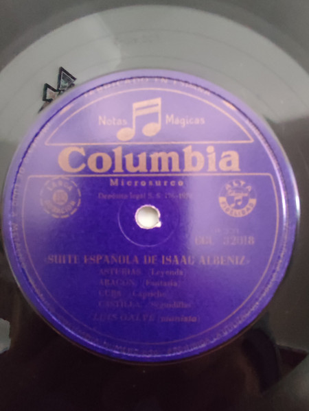 Isaac Albéniz – Luis Galve - Suite Espanola | Columbia (CCL 32018) - 4