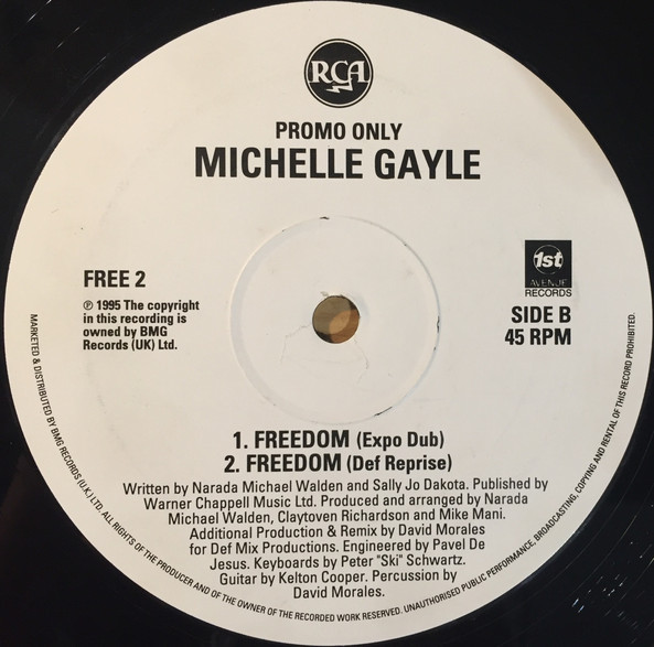 Michelle Gayle - Freedom | 1st Avenue Records (FREE 2) - 2 Michelle Gayle - Freedom | 1st Avenue Records (FREE 2) - 2