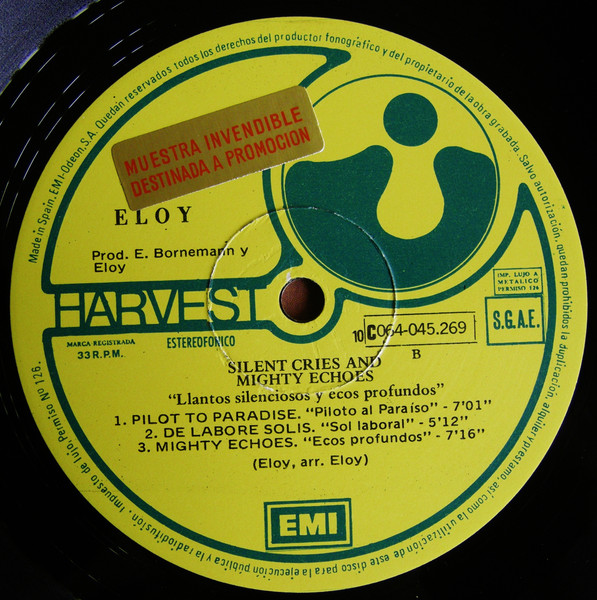 Eloy - Silent Cries And Mighty Echoes = Llantos Silenciosos Y Ecos Profundos | Harvest (10 C 064-45269) - 4