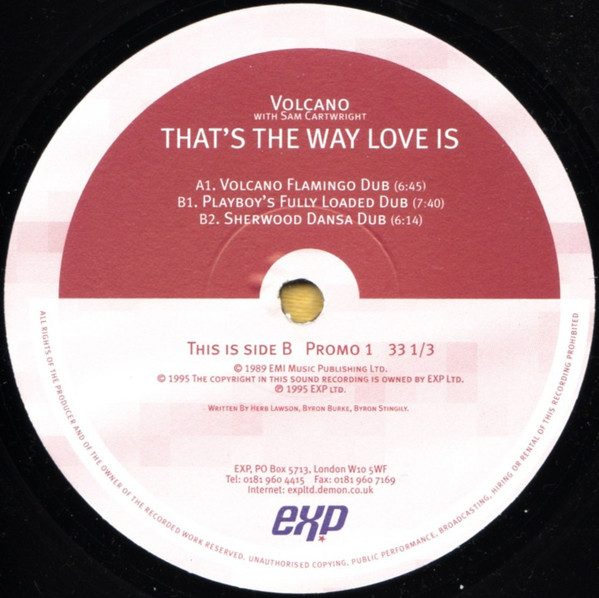 Volcano With Samantha Cartwright - That's The Way Love Is | EXP Recordings (EXPP1) - 4
