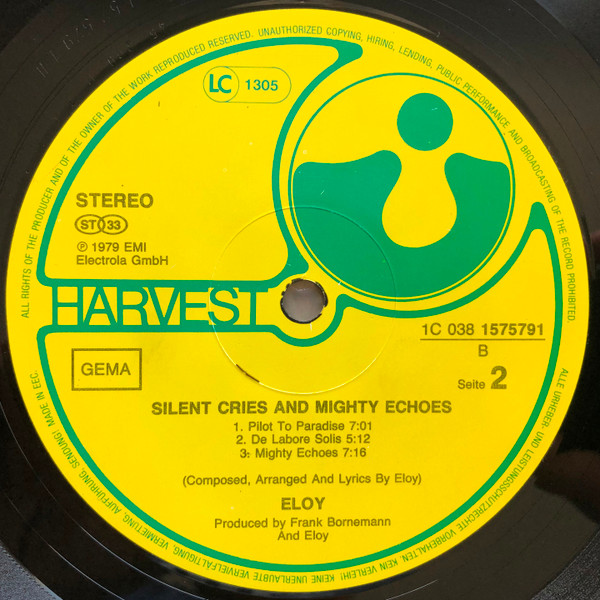 Eloy - Silent Cries And Mighty Echoes | Harvest (1C 038 15 7579 1) - main Eloy - Silent Cries And Mighty Echoes | Harvest (1C 038 15 7579 1) - main
