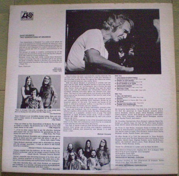 Dave Brubeck - Two Generations Of Brubeck | Atlantic (SD 1645) - main