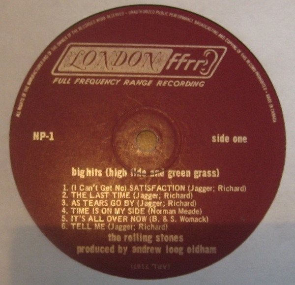 The Rolling Stones - Big Hits (High Tide And Green Grass) | London Records (NP-1) - 3