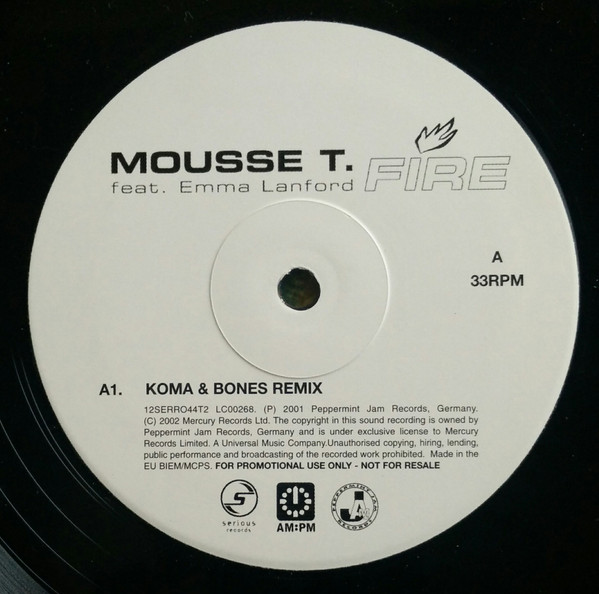 Mousse T. - Fire | Serious Records (SERR044T2) - main