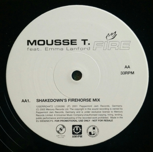 Mousse T. - Fire | Serious Records (SERR044T2) - 2
