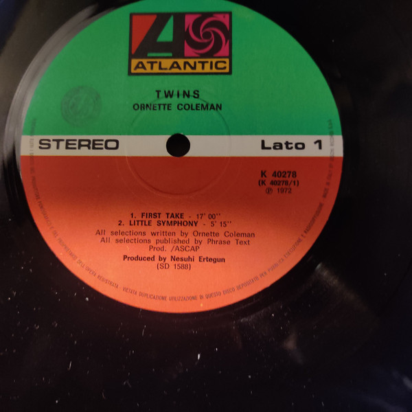 Ornette Coleman - Twins | Atlantic (K 40278) - 3 Ornette Coleman - Twins | Atlantic (K 40278) - 3