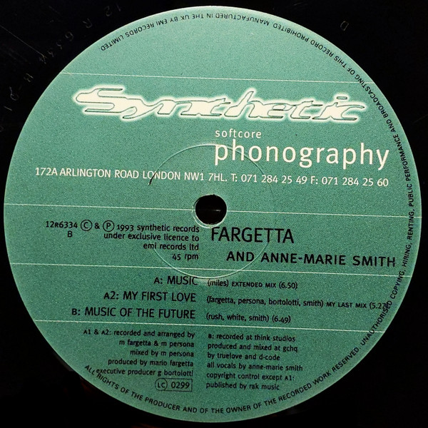Fargetta And Ann-Marie Smith - Music | Parlophone (12R 6334) - 4