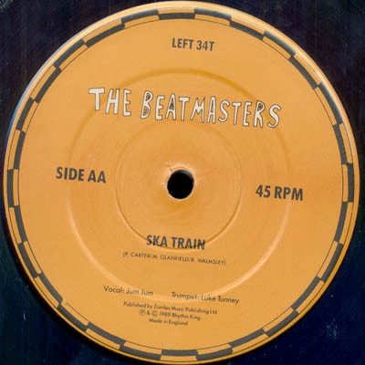 The Beatmasters Featuring Betty Boo - Hey DJ / I Can't Dance To That Music You're Playing b/w Ska Train | Rhythm King (LEFT 34T) - 8 The Beatmasters Featuring Betty Boo - Hey DJ / I Can't Dance To That Music You're Playing b/w Ska Train | Rhythm King (LEFT 34T) - 8