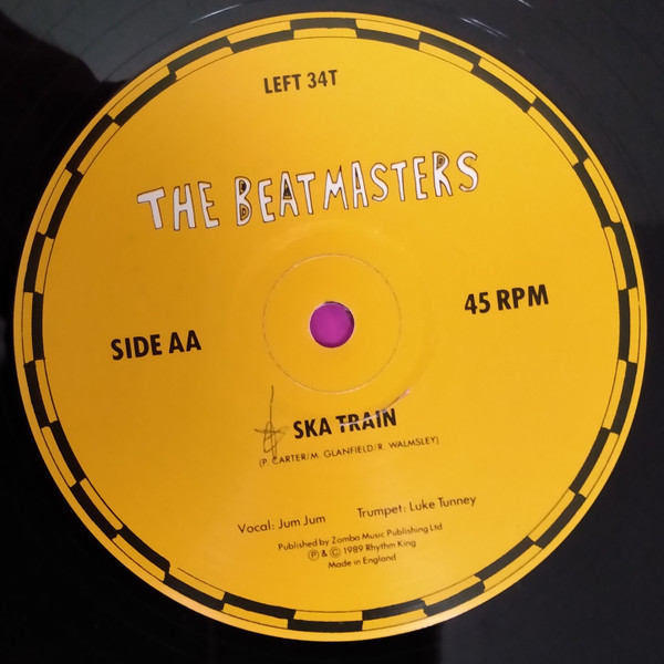 The Beatmasters Featuring Betty Boo - Hey DJ / I Can't Dance To That Music You're Playing b/w Ska Train | Rhythm King (LEFT 34T) - 4 The Beatmasters Featuring Betty Boo - Hey DJ / I Can't Dance To That Music You're Playing b/w Ska Train | Rhythm King (LEFT 34T) - 4