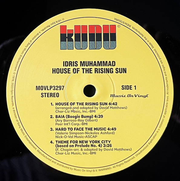 Idris Muhammad - House Of The Rising Sun | Music On Vinyl (MOVLP3297) - 3 Idris Muhammad - House Of The Rising Sun | Music On Vinyl (MOVLP3297) - 3