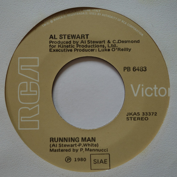 Al Stewart - Running Man / Mondo Sinistro | RCA (PB 6483) - 3