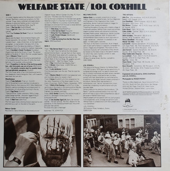 Welfare State / Lol Coxhill - Welfare State / Lol Coxhill | Caroline Records (C 1514) - 2