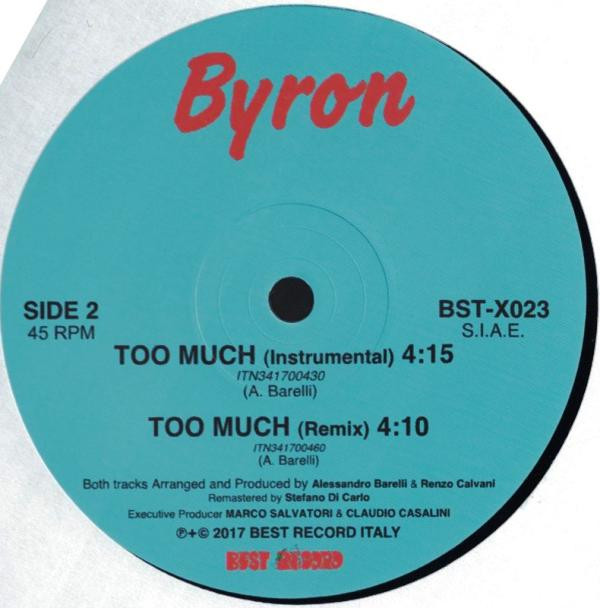 Byron - Too Much | Best Record Italy (BST-X023) - 2