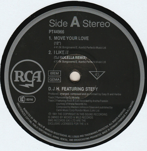 DJ H. Feat. Stefy - Move Your Love | RCA (PT 44966) - 3 DJ H. Feat. Stefy - Move Your Love | RCA (PT 44966) - 3