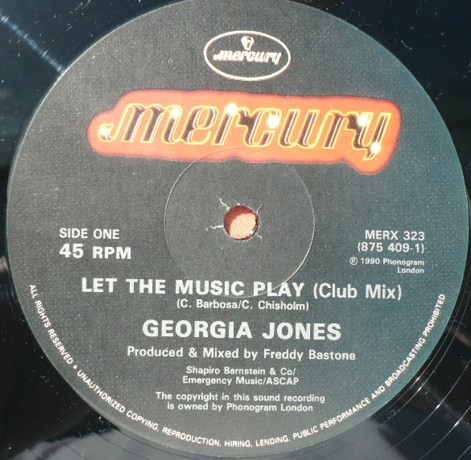 Georgia Jones - Let The Music Play | Mercury (MERX 323) Georgia Jones - Let The Music Play | Mercury (MERX 323)