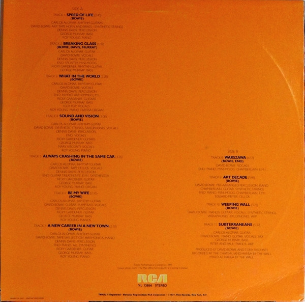 David Bowie - Low | RCA (YL 13856) - 2