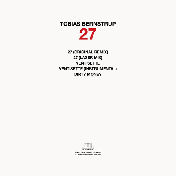 Tobias Bernstrup - 27 | Dark Entries (DE-169) - 2 Tobias Bernstrup - 27 | Dark Entries (DE-169) - 2