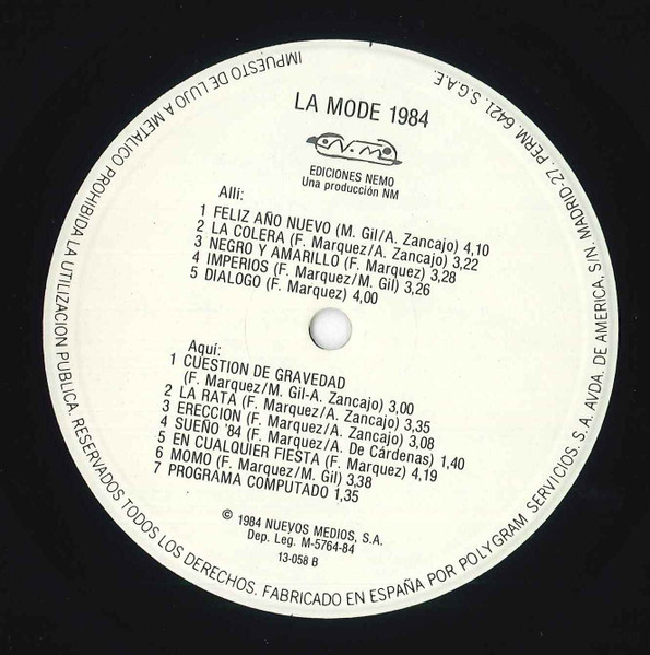 La Mode - 1984 | Nuevos Medios (13-058 L) - 3