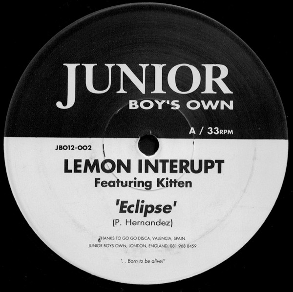 Lemon Interupt - Eclipse / Big Mouth | Junior Boy's Own (JBO12-002)