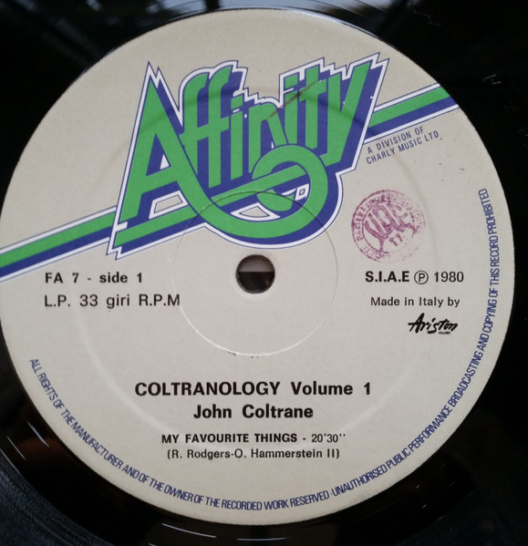 John Coltrane - Coltranology Volume One | Affinity (FA 7) - 4