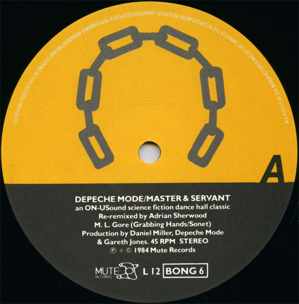 Depeche Mode - Master And Servant (An ON-USound Science Fiction Dance Hall Classic) | Mute (L12 BONG 6) - 3