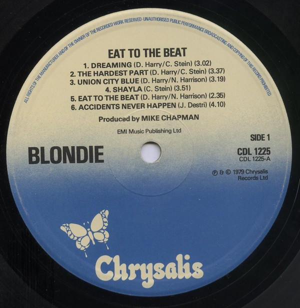 Blondie - Eat To The Beat | Chrysalis (CDL 1225) - 3