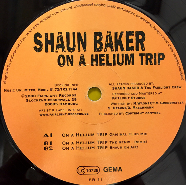 Shaun Baker - On A Helium Trip | Fairlight Records (FR 11)
