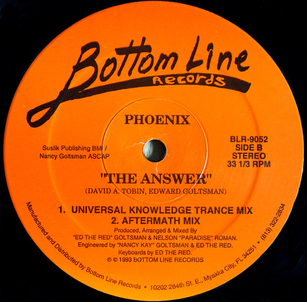 Phoenix - The Answer | Bottom Line Records (BLR-9052) - main Phoenix - The Answer | Bottom Line Records (BLR-9052) - main