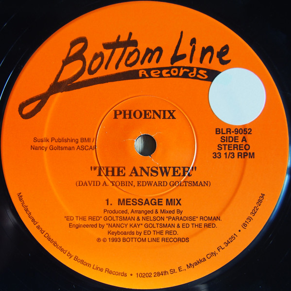 Phoenix - The Answer | Bottom Line Records (BLR-9052) - 2 Phoenix - The Answer | Bottom Line Records (BLR-9052) - 2