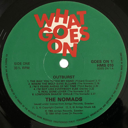 The Nomads - Outburst | What Goes On Records (GOES ON 1) - 3