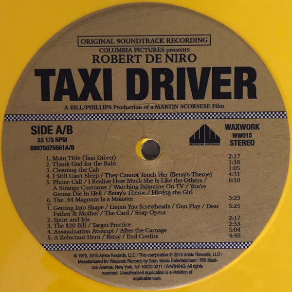 Dave Blume And Bernard Herrmann - Taxi Driver (Original Soundtrack Recording) | Waxwork Records (WW015) - 4 Dave Blume And Bernard Herrmann - Taxi Driver (Original Soundtrack Recording) | Waxwork Records (WW015) - 4