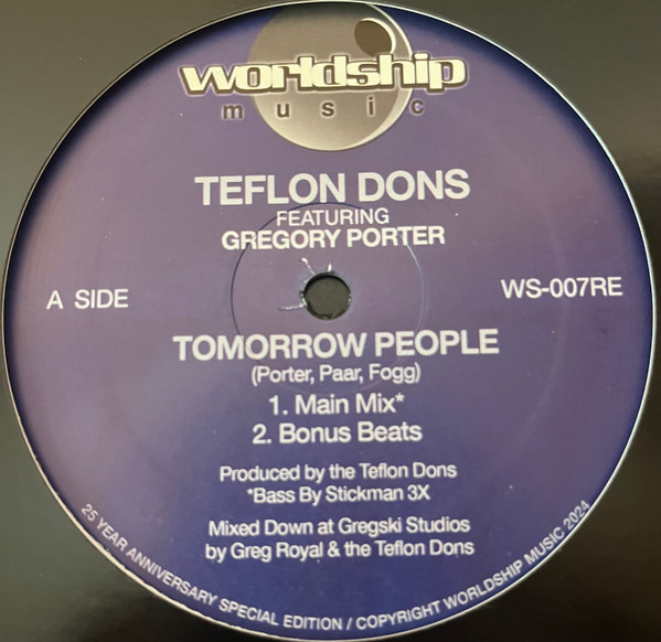 Teflon Dons Featuring Gregory Porter - Tomorrow People | Worldship (WS-007RE)