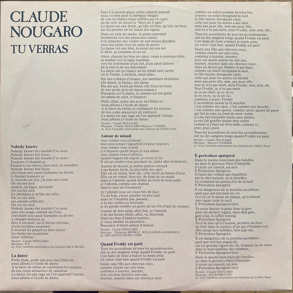 Claude Nougaro - Tu Verras | Barclay (91 004) - 4