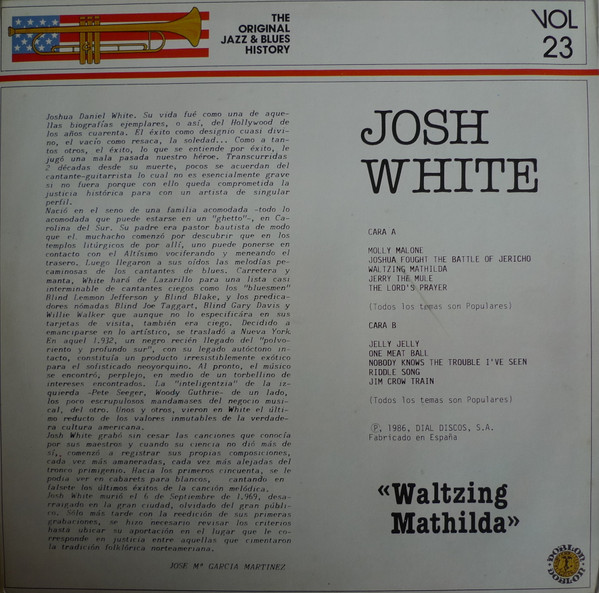 Josh White - Waltzing Mathilda | Doblon (50.1931) - 2 Josh White - Waltzing Mathilda | Doblon (50.1931) - 2