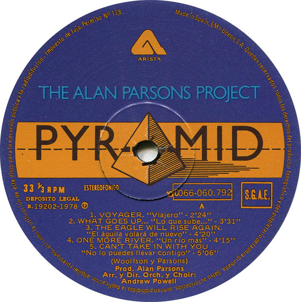 The Alan Parsons Project - Pyramid | Arista (10 C 066-060.792) - 2