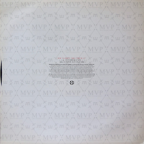M.V.P. - Roc Ya Body "Mic Check 1, 2" | Positiva (12TIVDJX 219) - 2