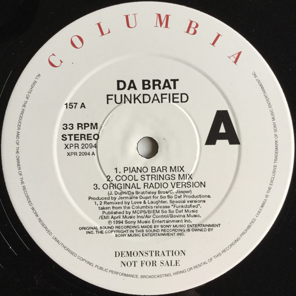 Da Brat - Funkdafied | Columbia (XPR 2094) - 2