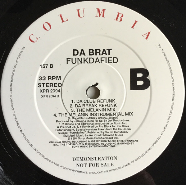Da Brat - Funkdafied | Columbia (XPR 2094) - 3