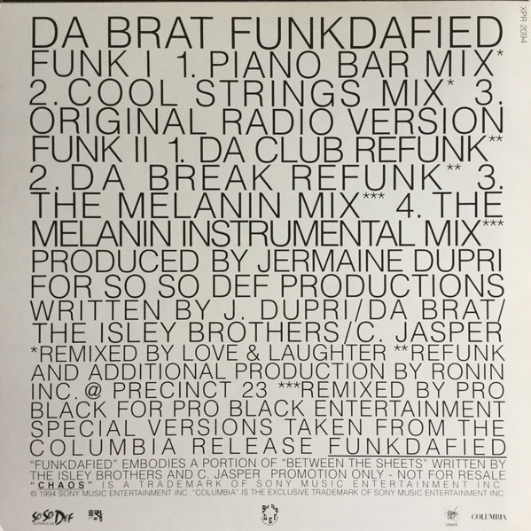Da Brat - Funkdafied | Columbia (XPR 2094) - 4