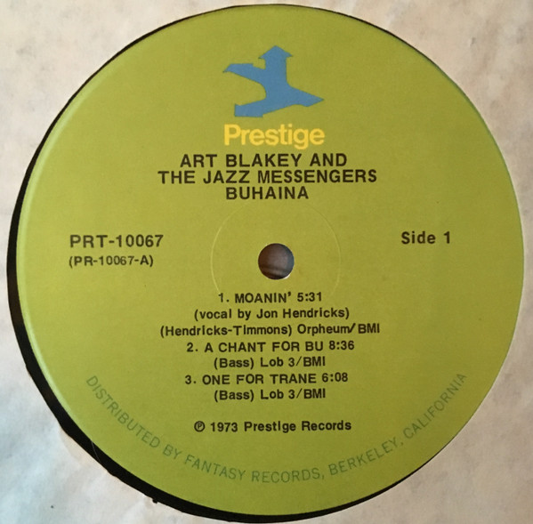 Art Blakey & The Jazz Messengers - Buhaina | Prestige (PR-10067) - 3