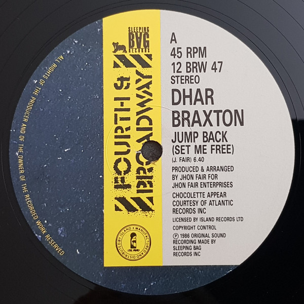 Dhar Braxton - Jump Back (Set Me Free) | 4th & Broadway (12 BRW 47)