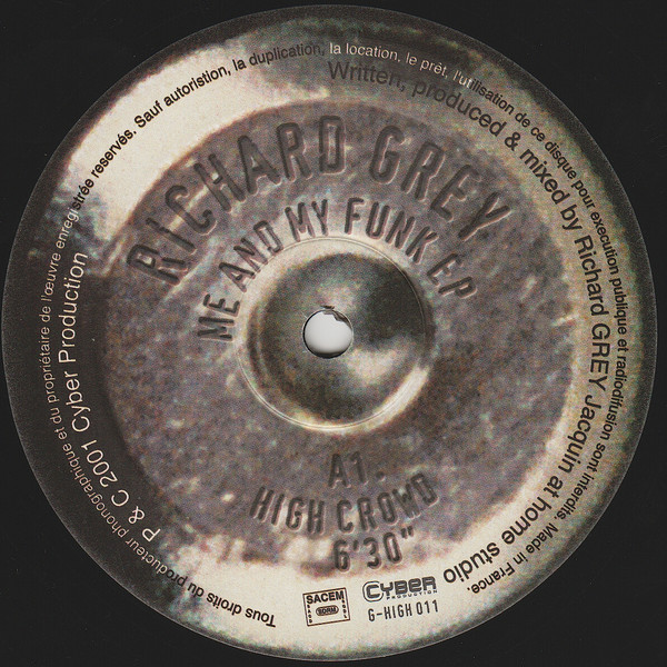 Richard Grey - Me And My Funk EP | G-High Records (G-HIGH 011) - 3 Richard Grey - Me And My Funk EP | G-High Records (G-HIGH 011) - 3