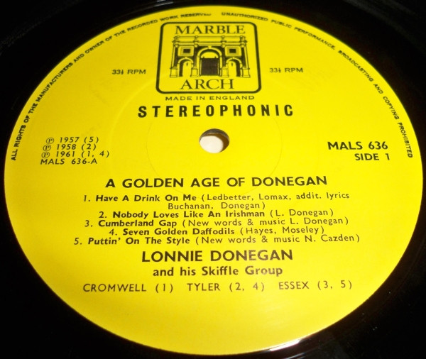 Lonnie Donegan - A Golden Age Of Donegan | Marble Arch (MALS 636) - 3 Lonnie Donegan - A Golden Age Of Donegan | Marble Arch (MALS 636) - 3
