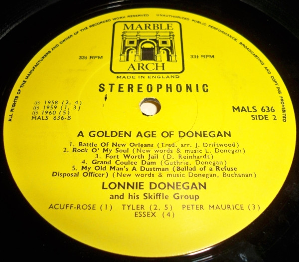 Lonnie Donegan - A Golden Age Of Donegan | Marble Arch (MALS 636) - 4 Lonnie Donegan - A Golden Age Of Donegan | Marble Arch (MALS 636) - 4